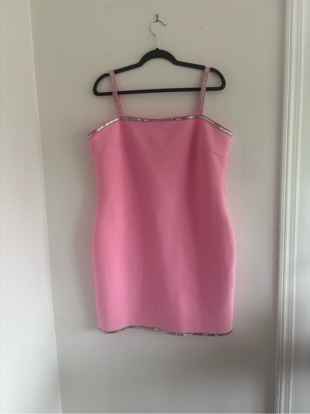 Fashion Nova Women's Pink Bodycon Mini Dress Rhinestone Details 2XL